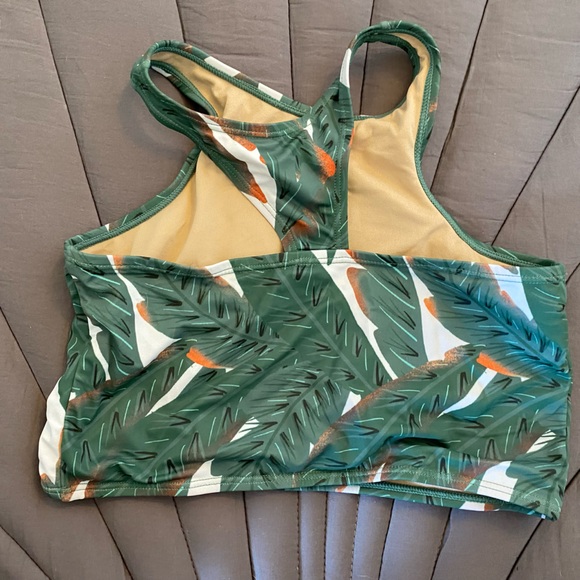 Kortni Jeane swim top tropical leaves 12/13 girls - Picture 2 of 3